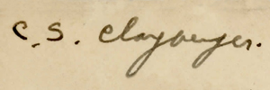 signature of C. Sherman Clayberger